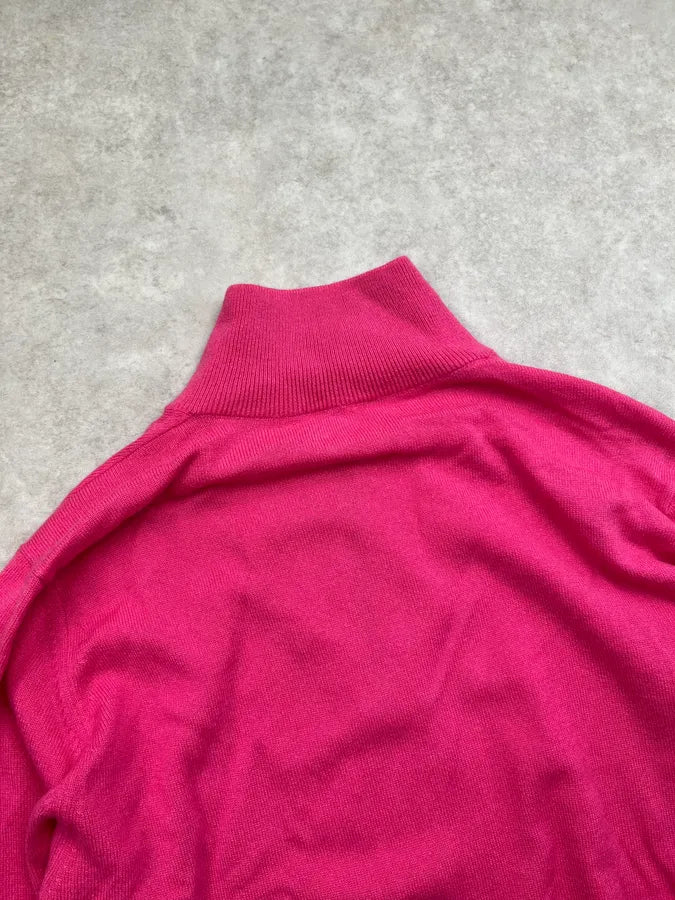 Hermès Sample Pink Minimalist Half Zip Sweater OhjBqBs 6