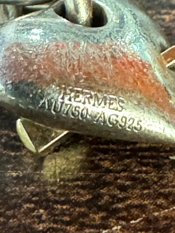 Hermès Silver 925 Broken Heart Pendant Signature Necklace (OS) NdjXUbF 10