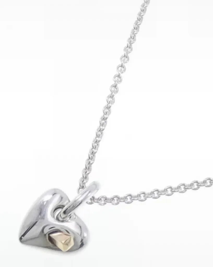 Hermès Silver 925 Broken Heart Pendant Signature Necklace (OS) NdjXUbF 2