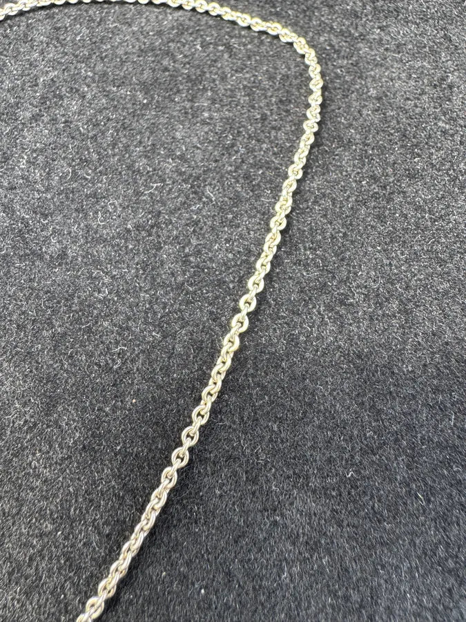 Hermès Silver 925 Broken Heart Pendant Signature Necklace (OS) NdjXUbF 9