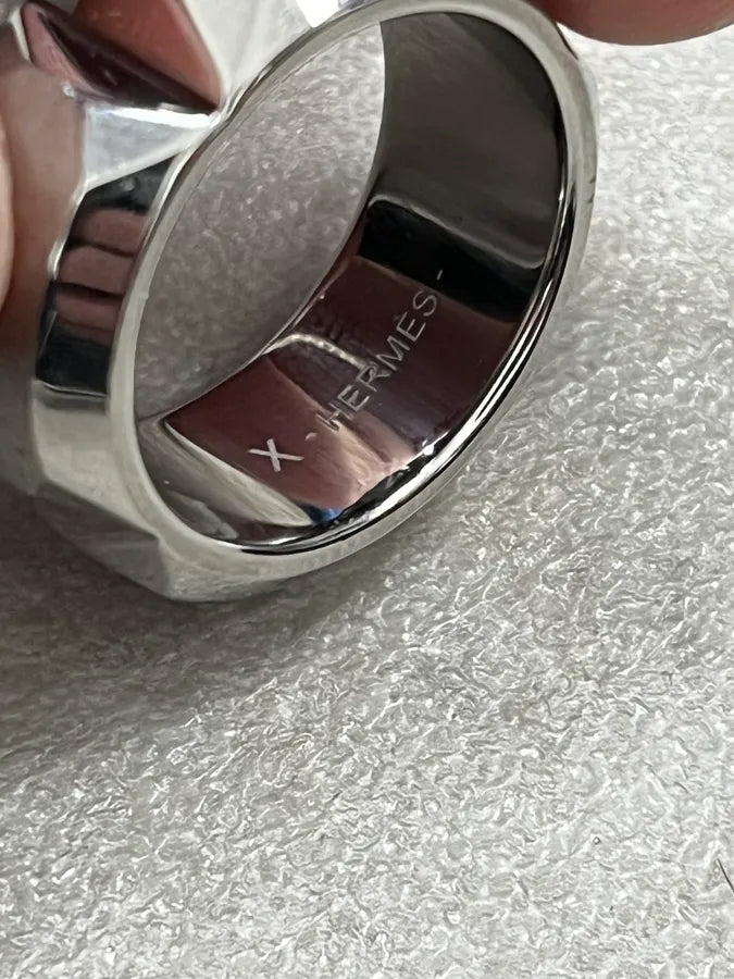 Hermès Silver Sac à Dépêches Ring VVQGmIG 10