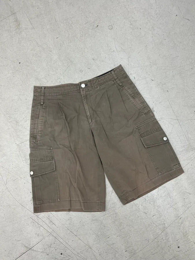 2000s Hermès Taupe Cargo Shorts EQzjvoh 4