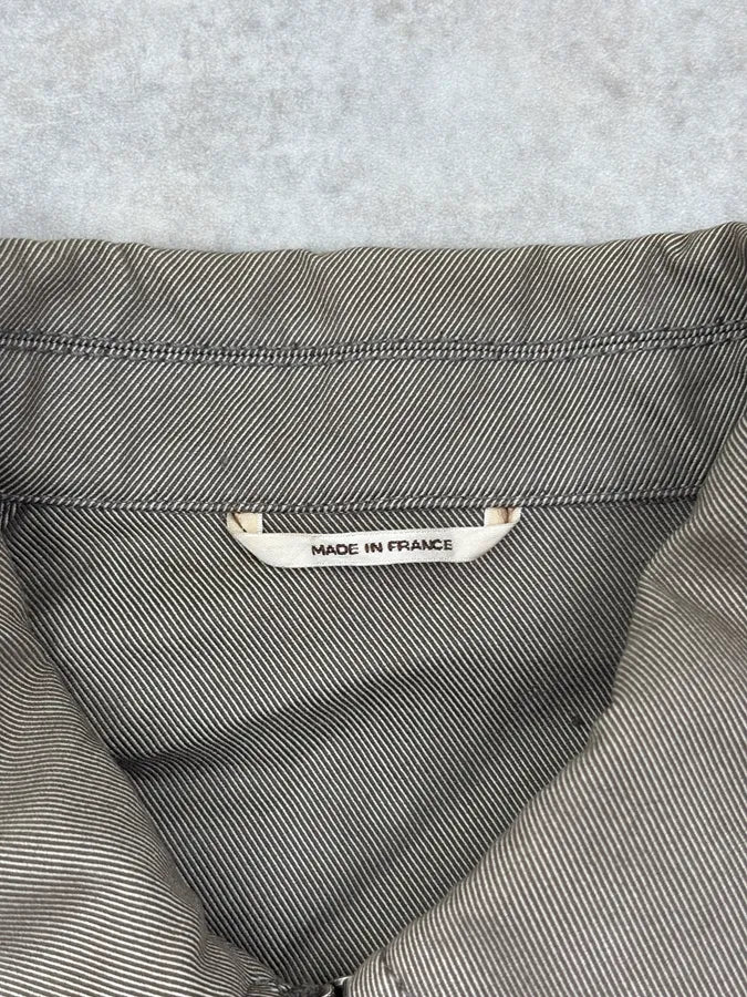 Hermès Taupe Canvas Leather Aviator Hybrid Jacket PbeqLhO 9