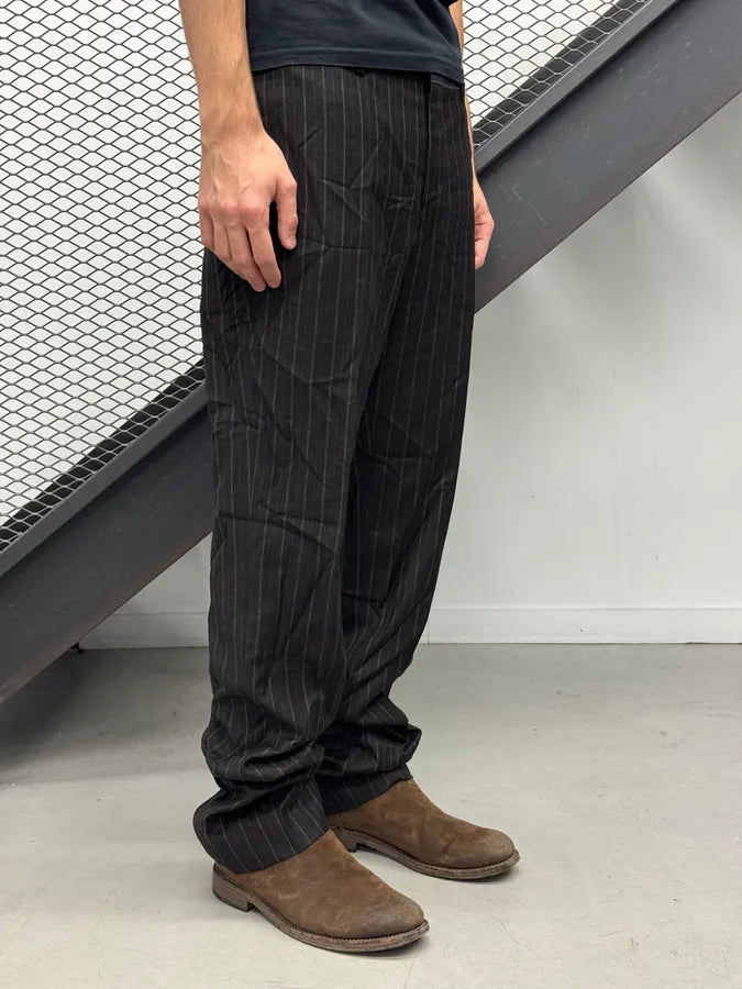 Hermès Wool Dark Grey Pinstripe Suit Pants jFNKapv 1