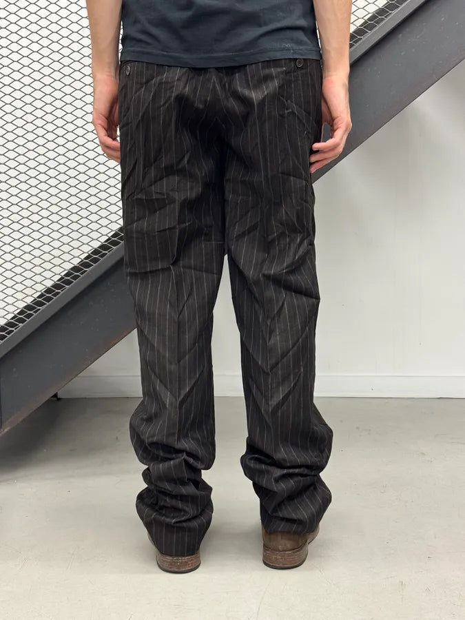 Hermès Wool Dark Grey Pinstripe Suit Pants jFNKapv 2
