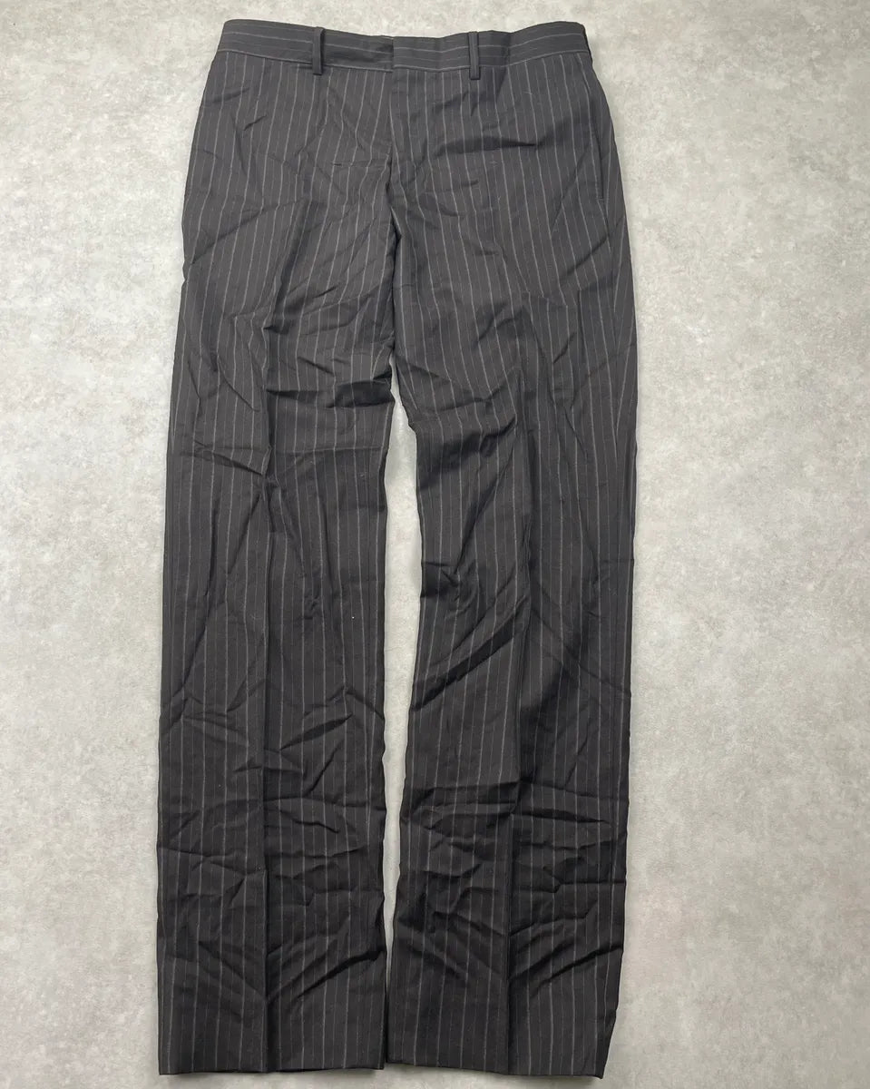 Hermès Wool Dark Grey Pinstripe Suit Pants jFNKapv 4