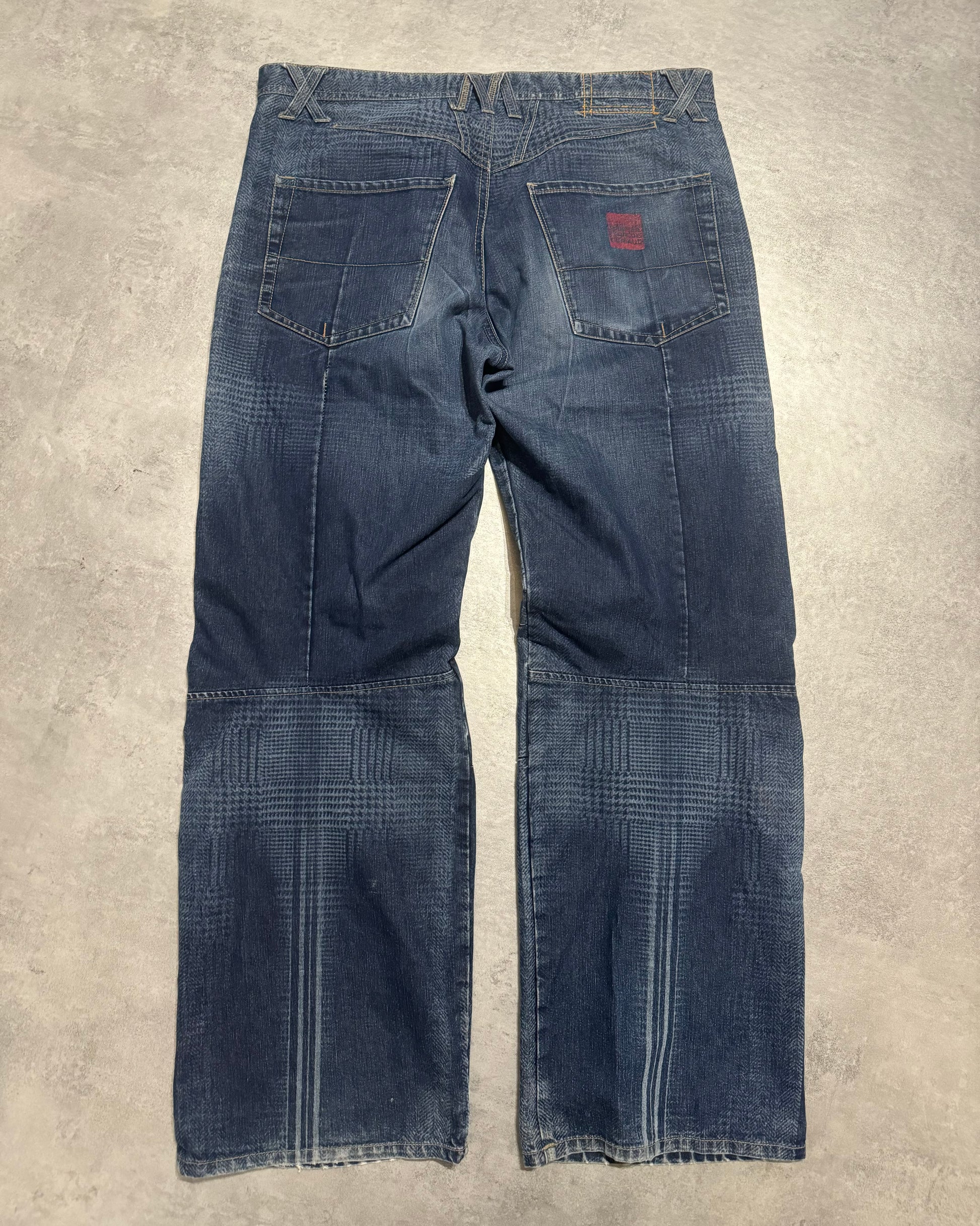 2000s Marithé + François Girbaud Blue British Detailed Denim Cozy Pants (XL) - 2