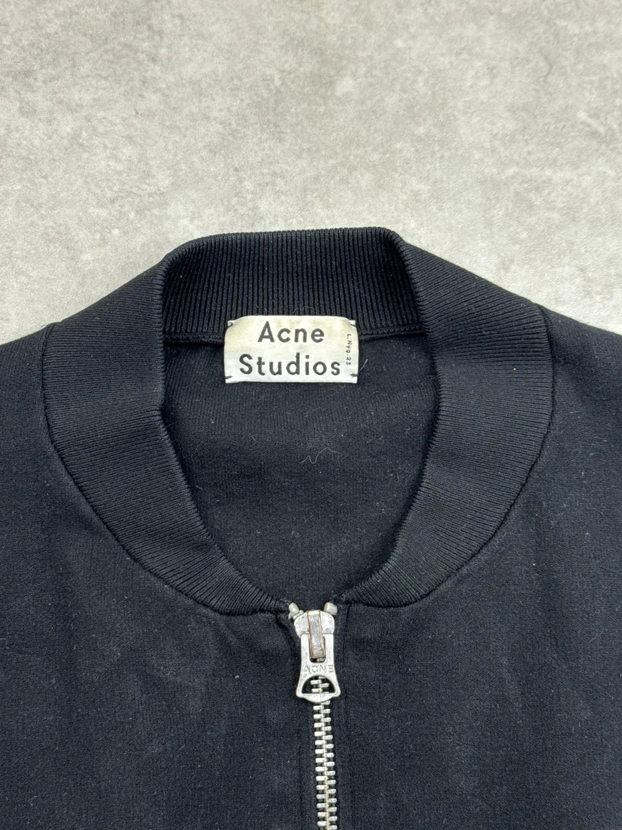 SS2014 Acne Studios Olympia Black Zip-Up Bomber Jacket hiQkTGvP 9