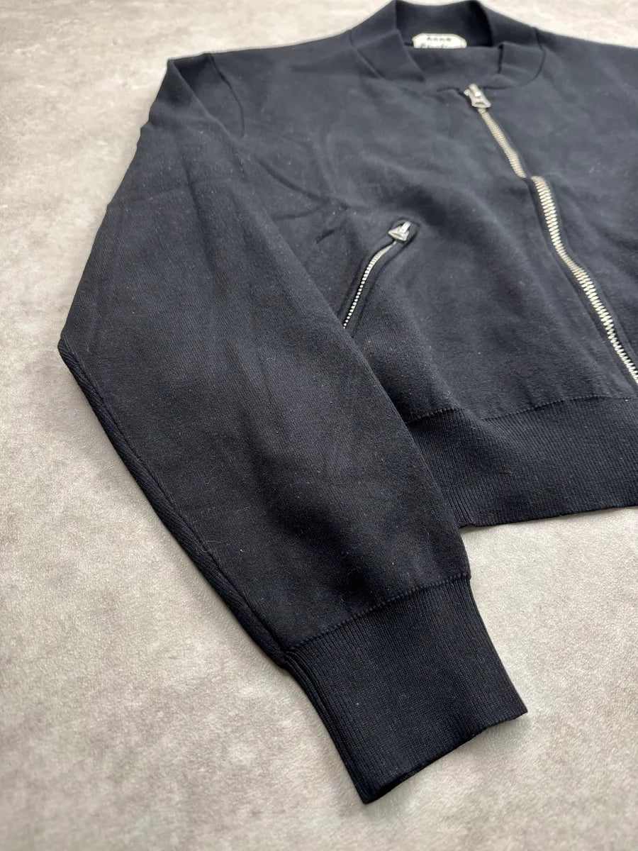 SS2014 Acne Studios Olympia Black Zip-Up Bomber Jacket hiQkTGvP 8