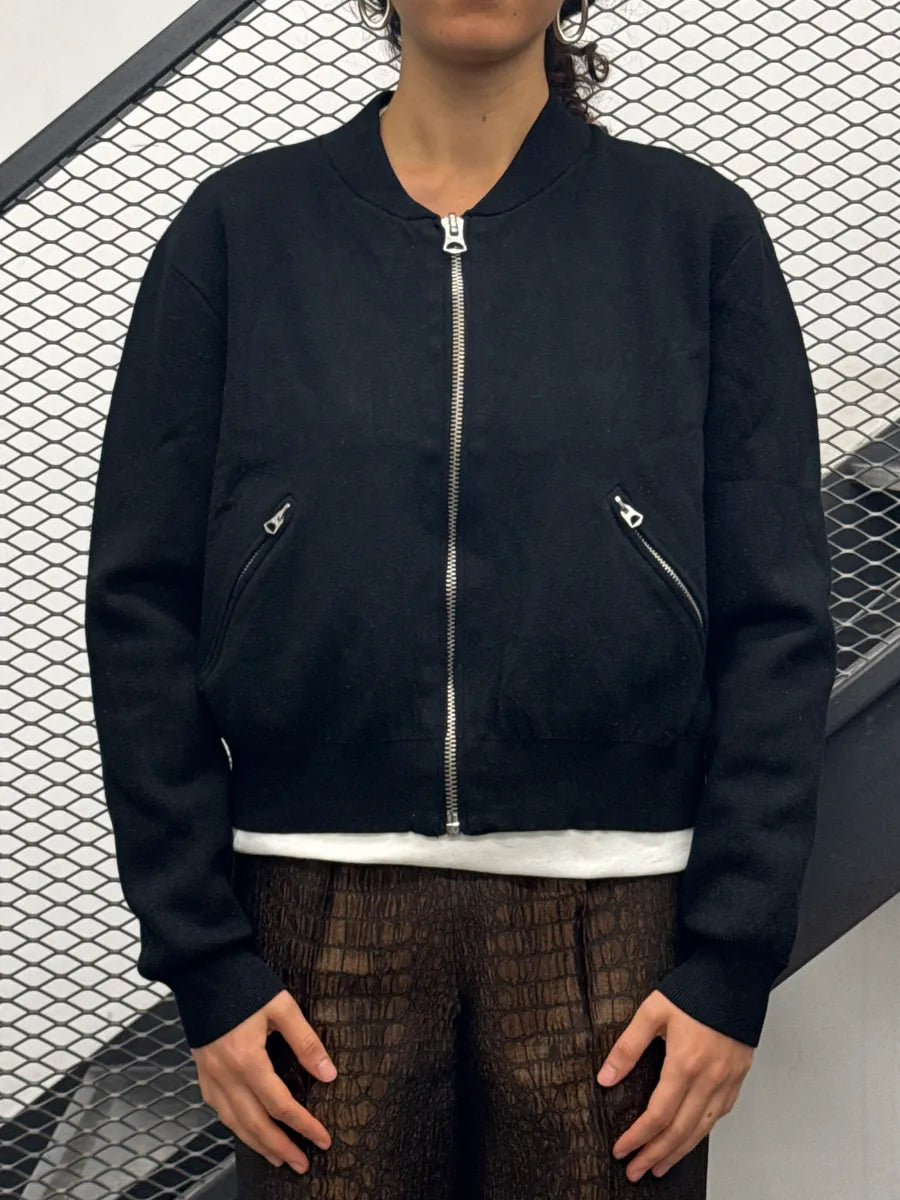 SS2014 Acne Studios Olympia Black Zip-Up Bomber Jacket hiQkTGvP 1