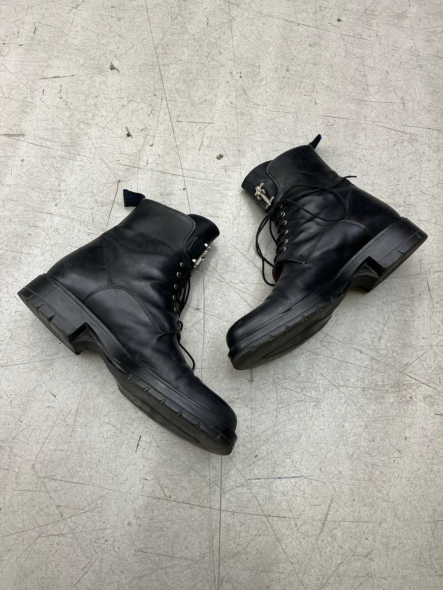 Cesare Paciotti Daggeer Black Leather Combat Boots hjRhadop 2