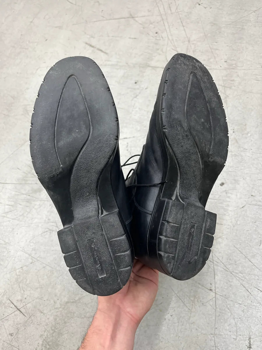 Cesare Paciotti Daggeer Black Leather Combat Boots hjRhadop 5