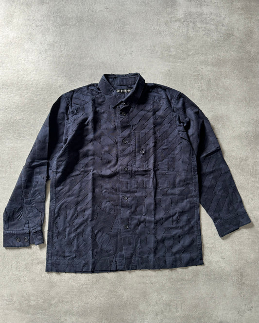 Issey Miyake Blue Deconstructed Geo Shirt (M) - 1