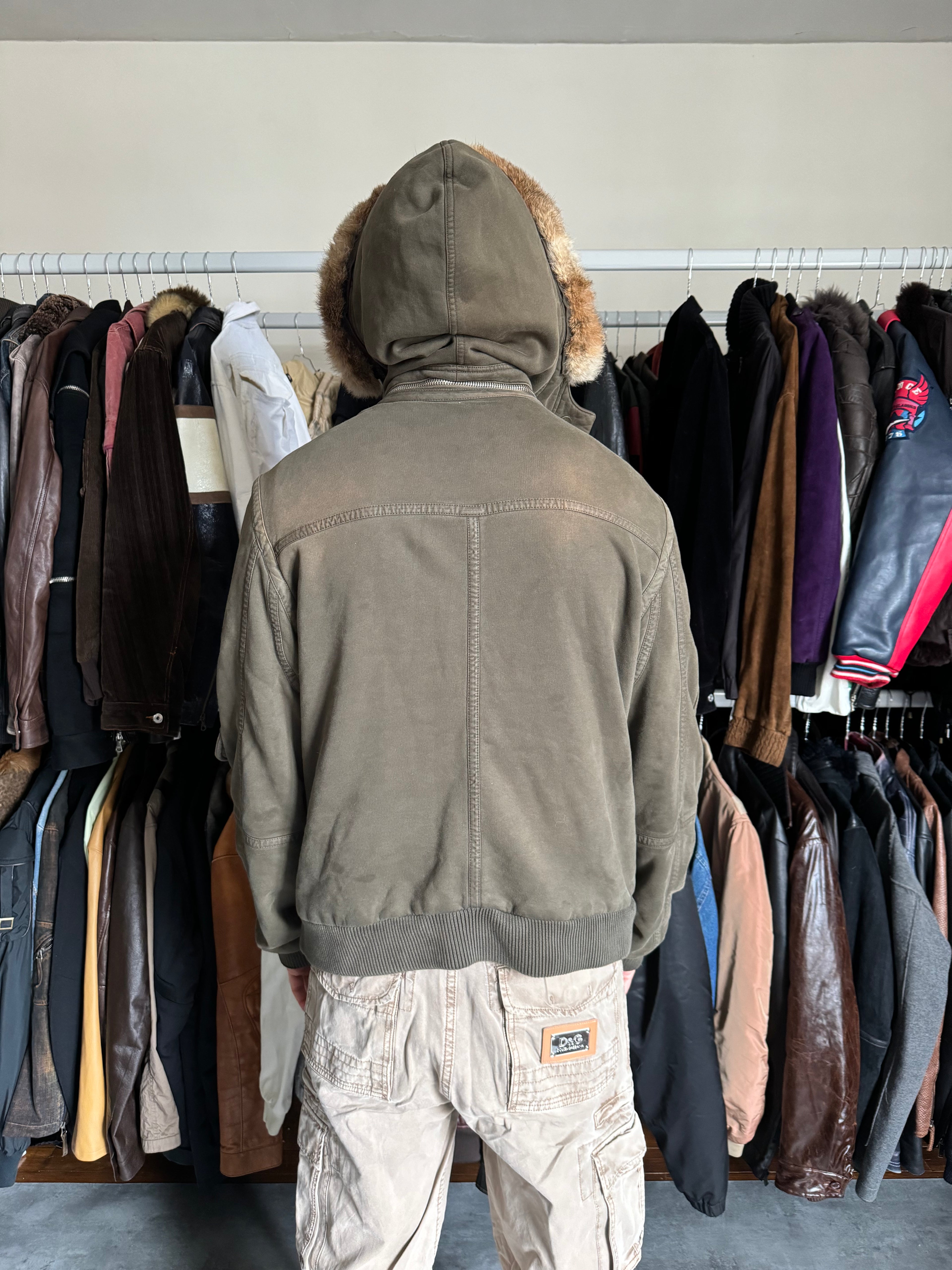 AW2003 Dolce & Gabbana Security Multi Pockets Utility Brown Zip-up (XL) - 7