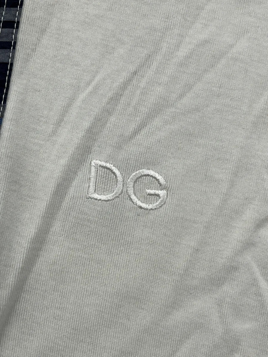SS2011 Dolce & Gabbana White Checked Collar Embroidery Polo hltkhiOd 7