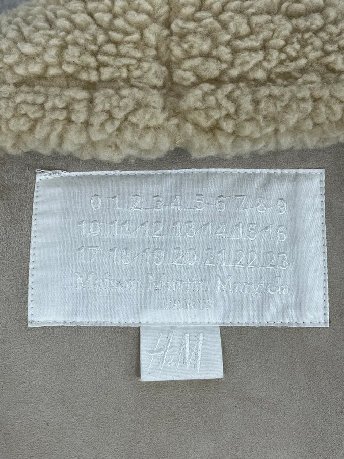 2012 Maison Margiela H&M Beige Leather Fur Coat eqJGopw 8
