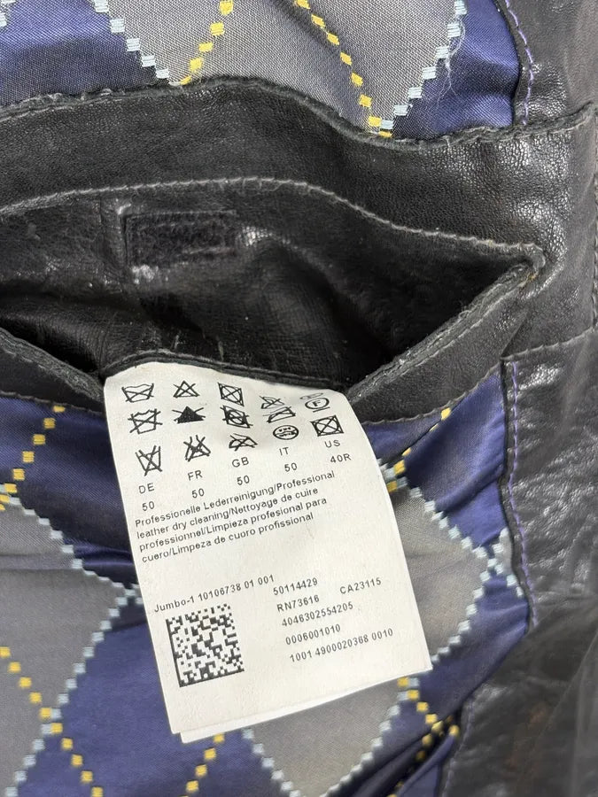 Hugo Boss Black Eroded Leather Jacket QwYmVDo 10
