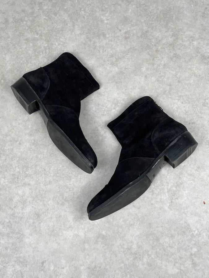 Hugo Boss Black Suede Leather Boots ZurPKuo 4