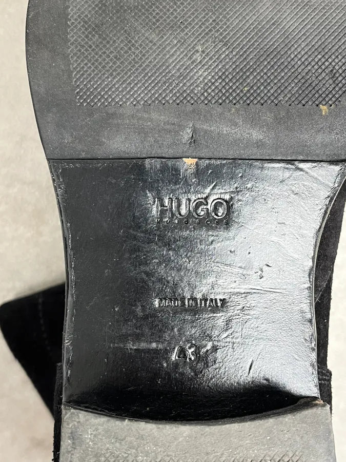 Hugo Boss Black Suede Leather Boots ZurPKuo 8