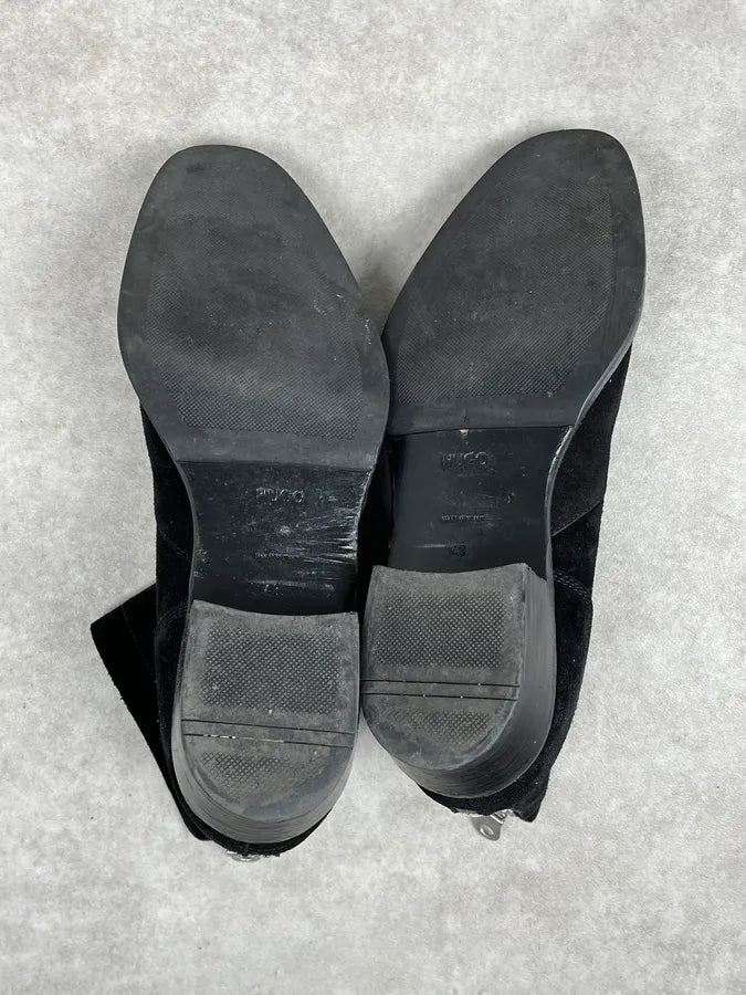 Hugo Boss Black Suede Leather Boots ZurPKuo 5