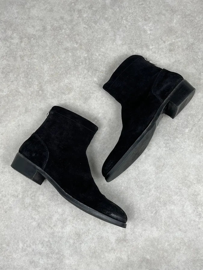 Hugo Boss Black Suede Leather Boots ZurPKuo 2