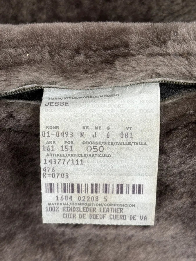 Hugo Boss Taupe Wool Blend Leather Pocket Bomber Jacket zTAEtLX 10