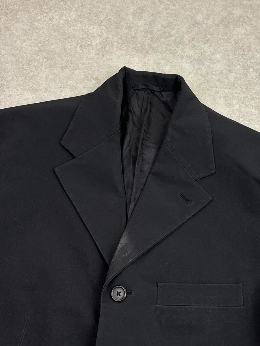 AW1996 Prada Black Three-Button Tailored Blazer hxDXcxhm 5