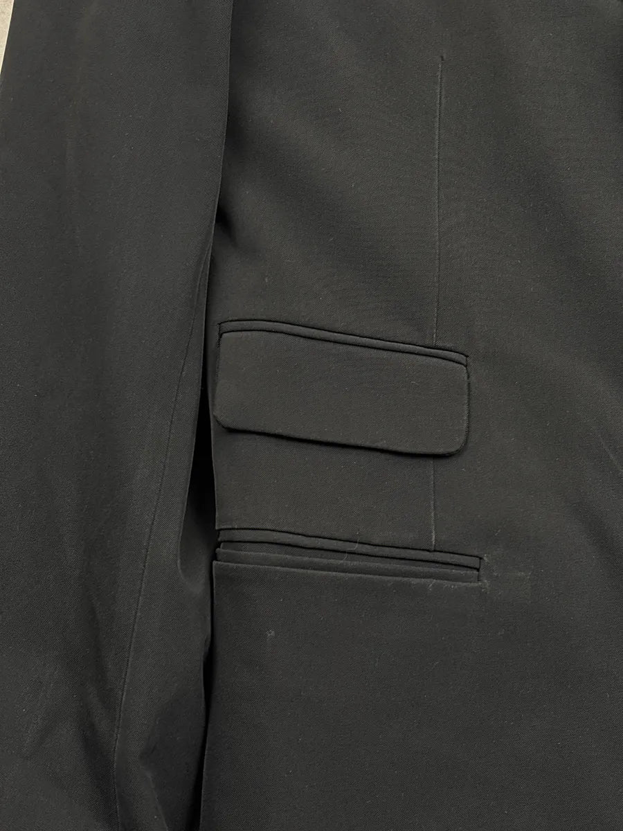 AW1996 Prada Black Three-Button Tailored Blazer hxDXcxhm 7