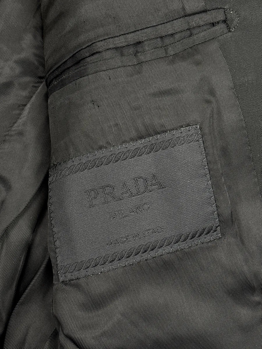 AW1996 Prada Black Three-Button Tailored Blazer hxDXcxhm 11