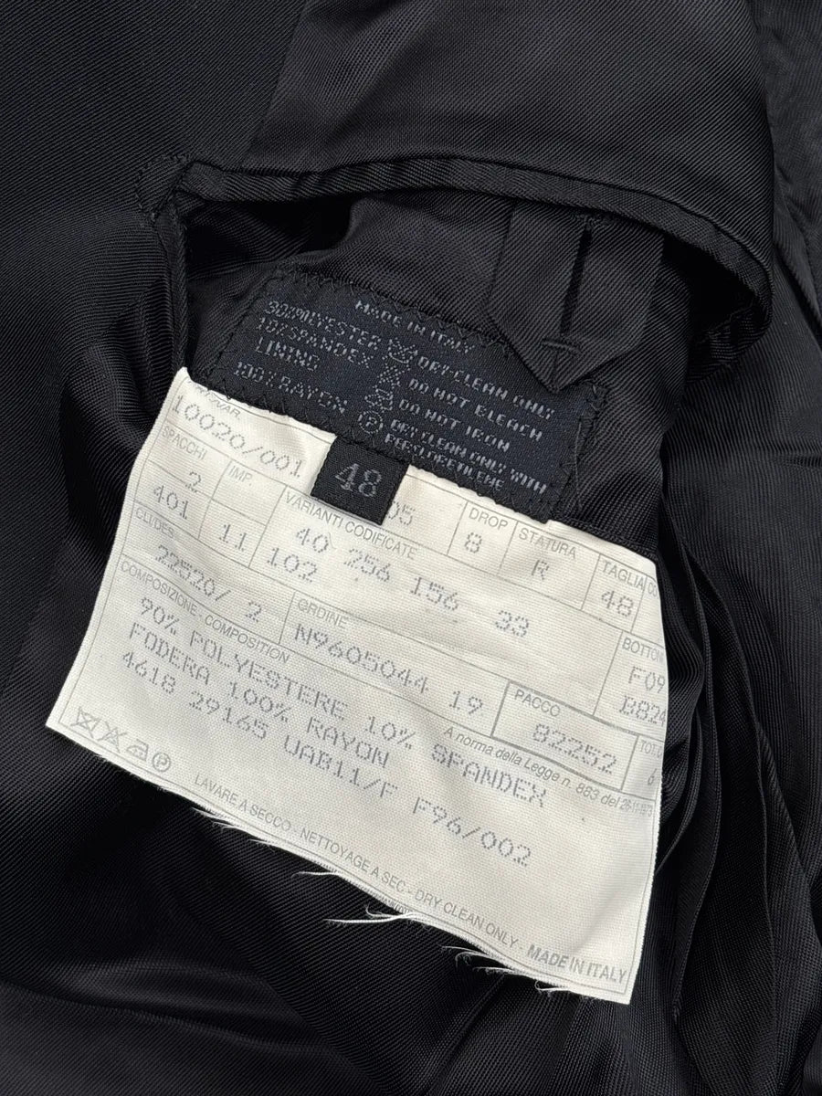 AW1996 Prada Black Three-Button Tailored Blazer hxDXcxhm 12