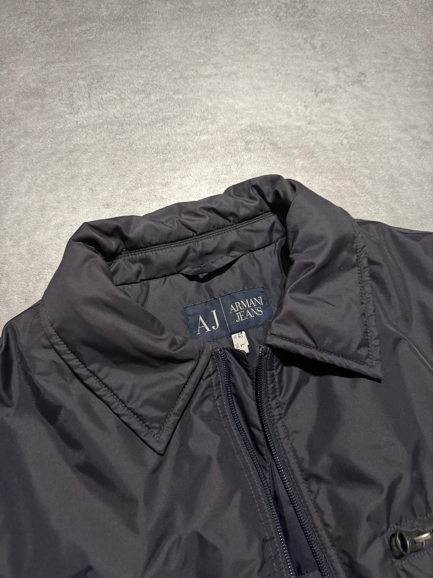 2000s Armani Obscure Nylon Light Bomber Coach Jacket (L) - 11