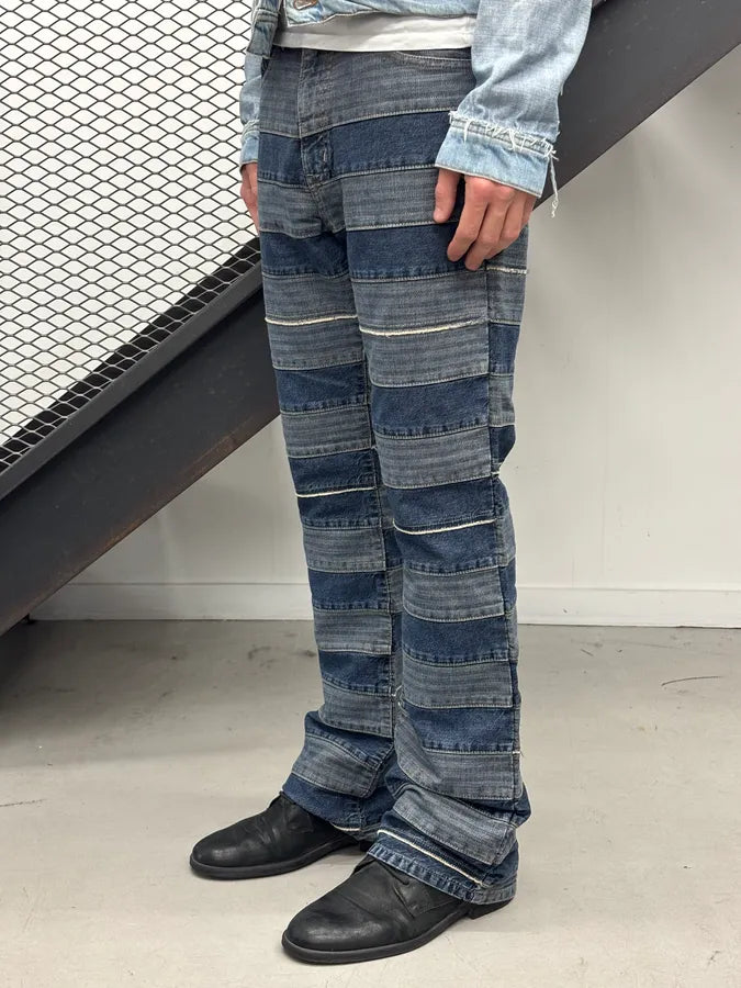Hysteric Glamour Blue Denim Patchwork Denim Jeans ZSBjHpK 1