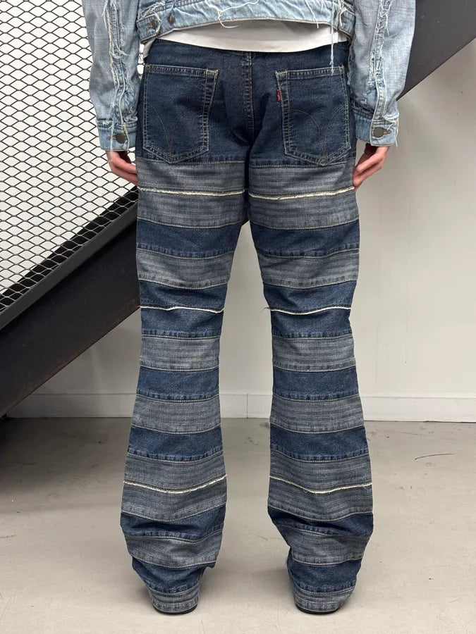 Hysteric Glamour Blue Denim Patchwork Denim Jeans ZSBjHpK 2