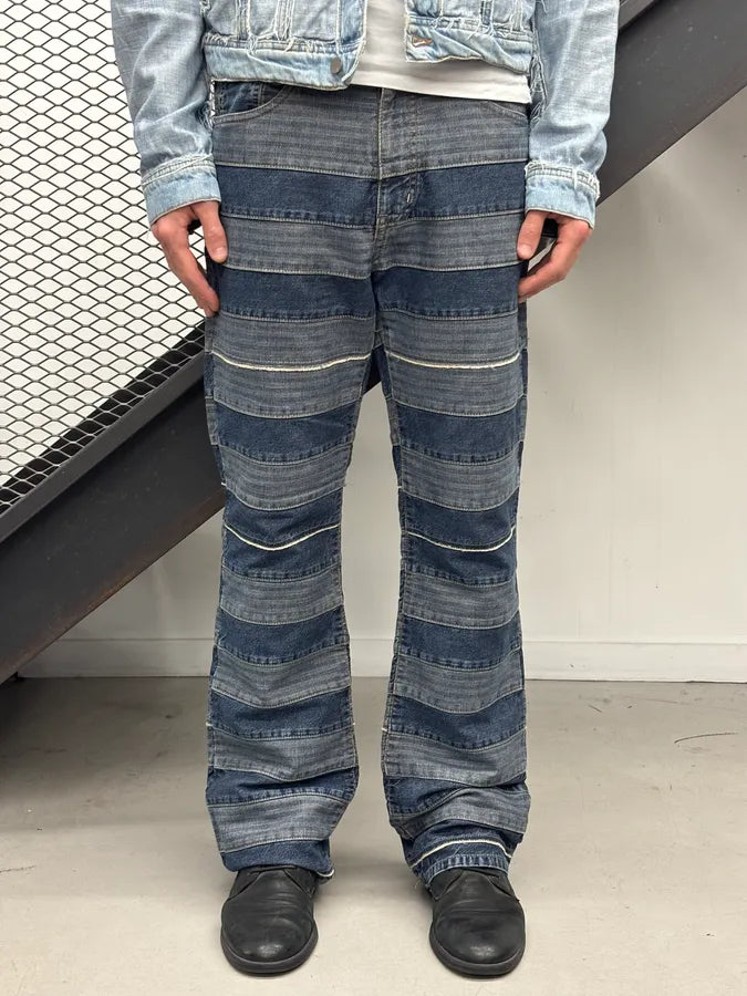 Hysteric Glamour Blue Denim Patchwork Denim Jeans ZSBjHpK 0