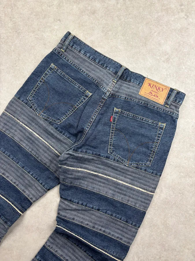 Hysteric Glamour Blue Denim Patchwork Denim Jeans ZSBjHpK 6
