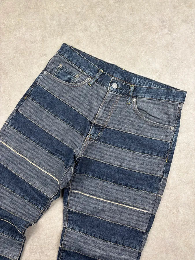 Hysteric Glamour Blue Denim Patchwork Denim Jeans ZSBjHpK 4