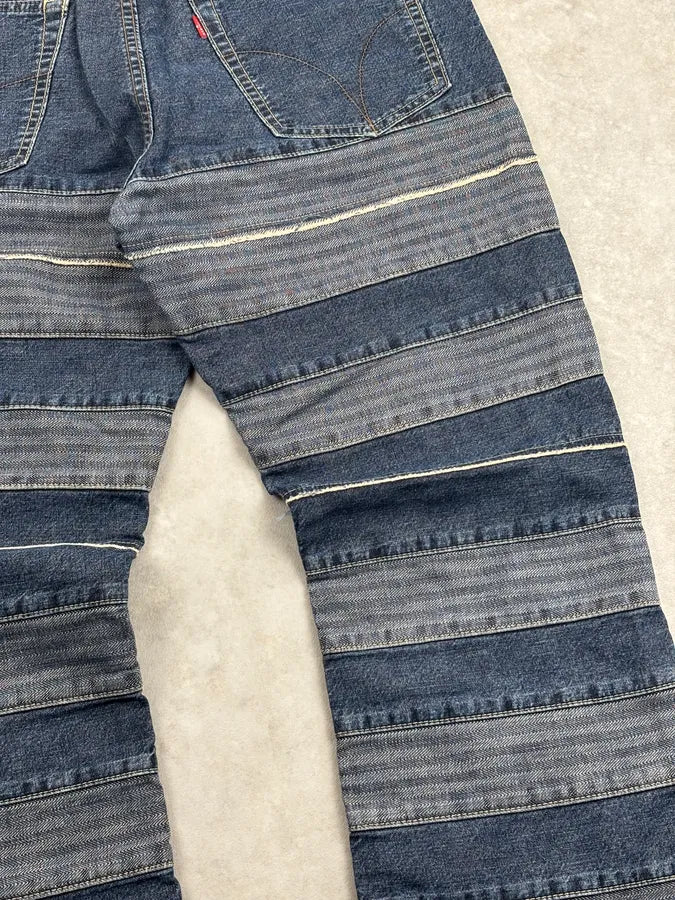 Hysteric Glamour Blue Denim Patchwork Denim Jeans ZSBjHpK 9