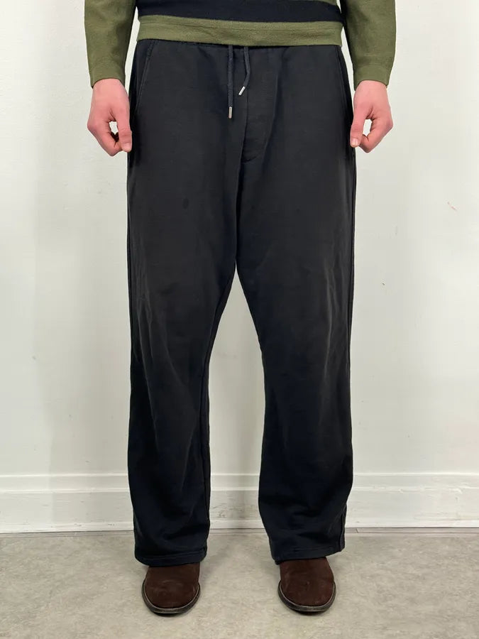 Dries Van Noten Black Minimal Straight Wide-Leg Sweatpants VsEMttW 0