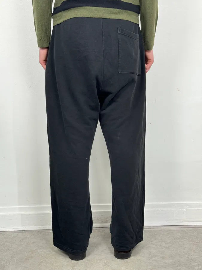 Dries Van Noten Black Minimal Straight Wide-Leg Sweatpants VsEMttW 1