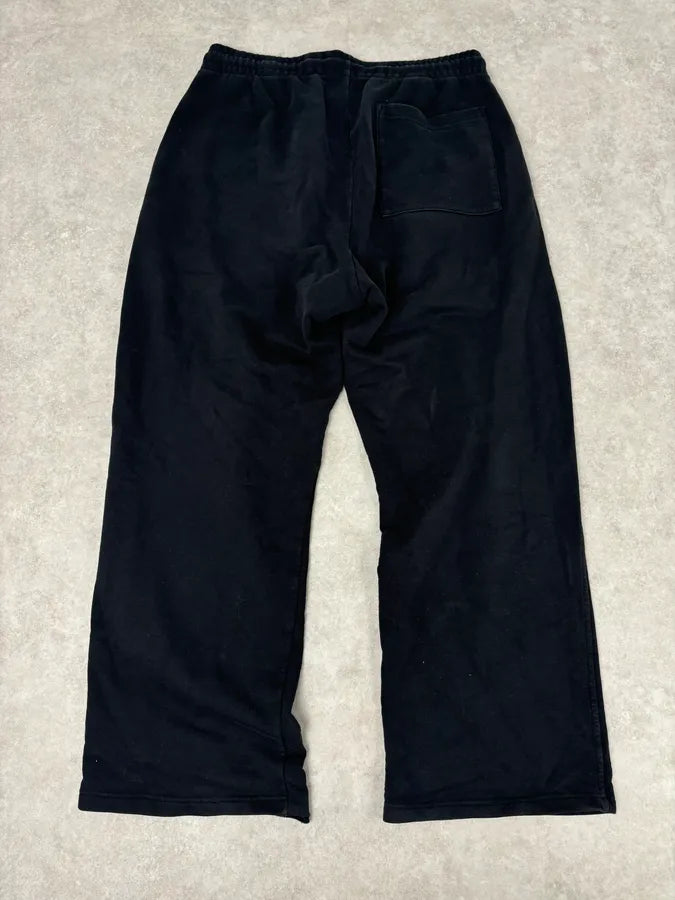 Dries Van Noten Black Minimal Straight Wide-Leg Sweatpants VsEMttW 5