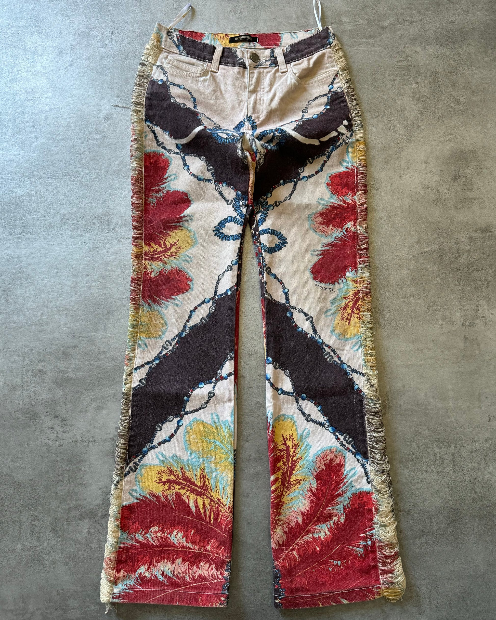 SS2000 Roberto Cavalli Sample Spring Relaxed Flowers Pants (XS) - 2