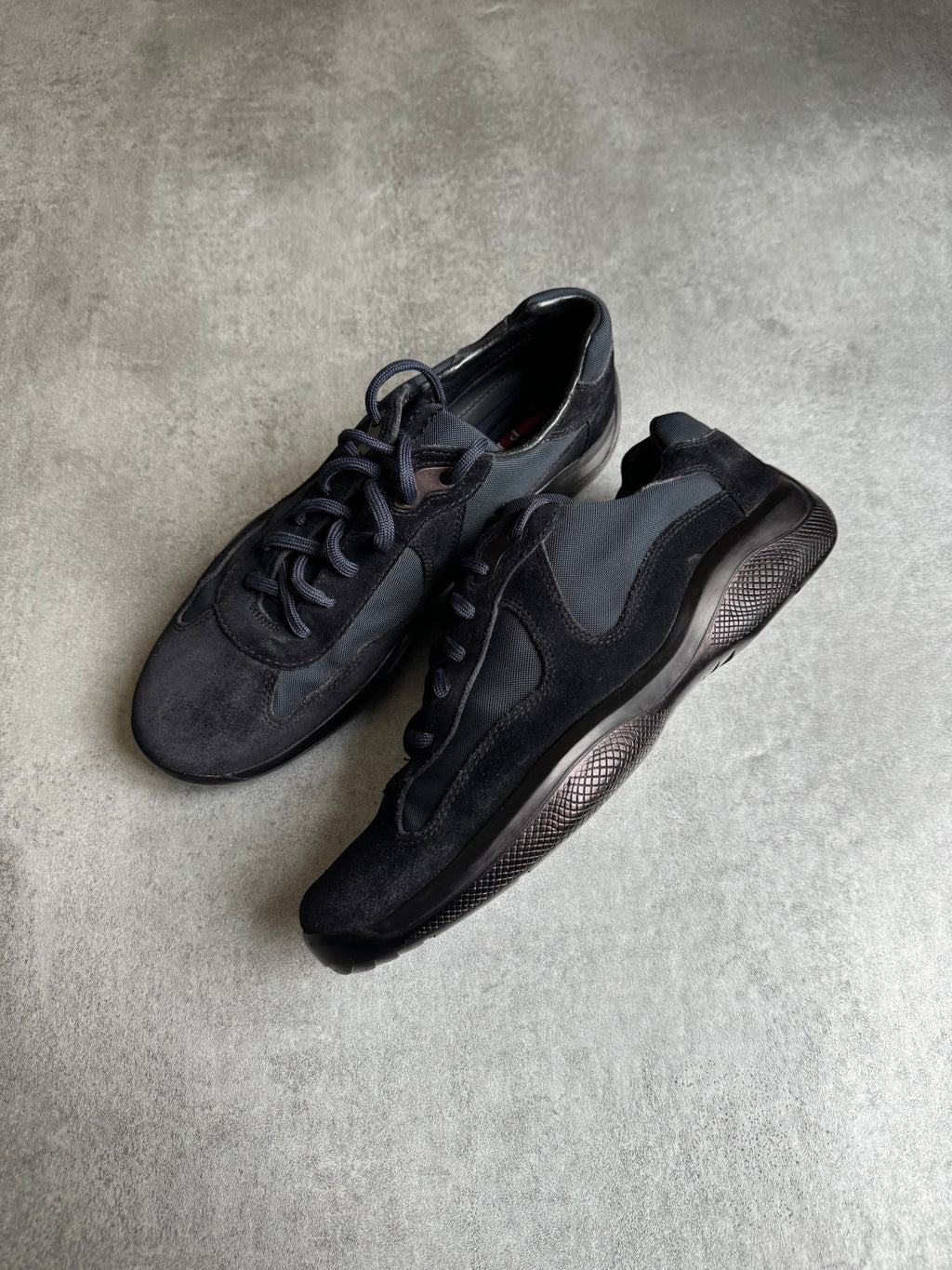 Prada America's Cup Shadow Neutral Suede Low  (41) - 2