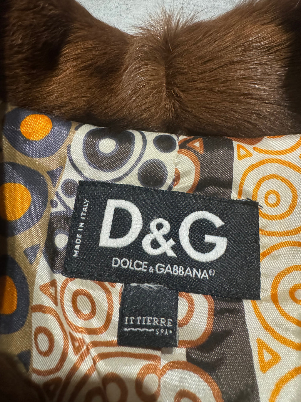 2000s Dolce & Gabbana Brown Fur Buttoned Velvet Jacket (S) - 10