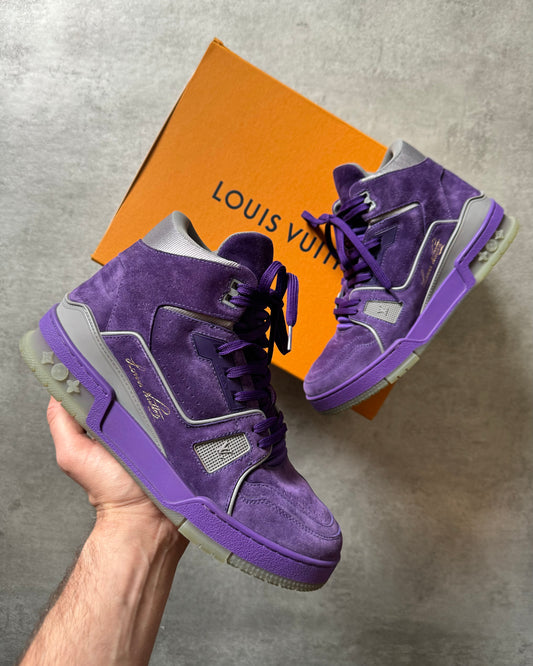 Louis Vuitton Purple High Trainer Shoes (40) - 1