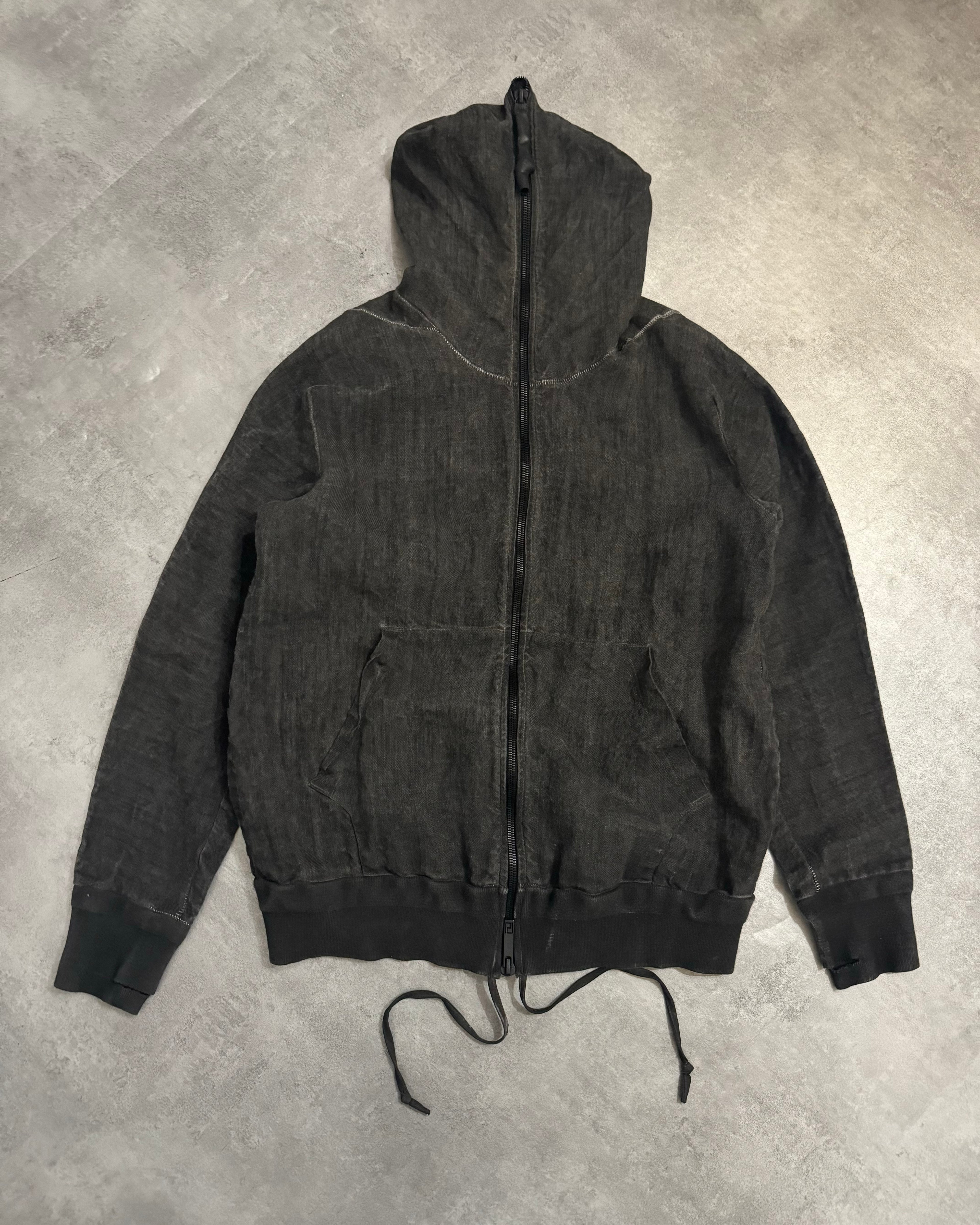 Isaac Sellam ZippyHood Plomb Lin Full Zip Sweater (M) - 3