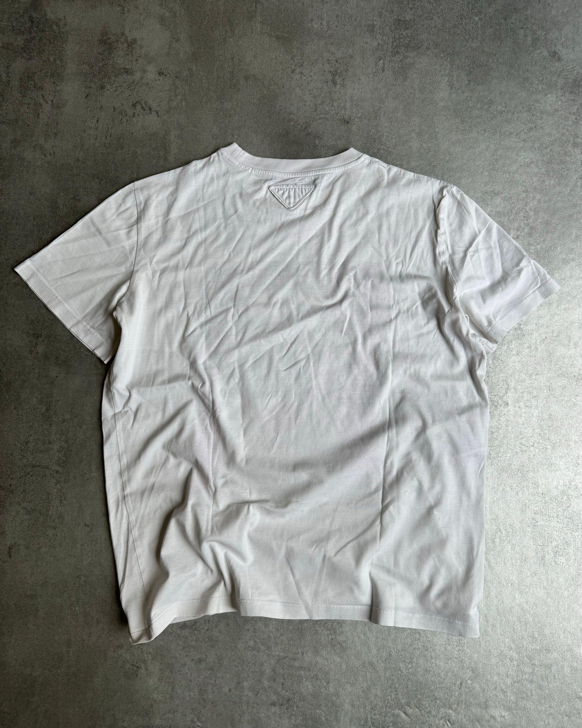 SS2018 Prada White Graphic Tee-Shirt (S) - 8