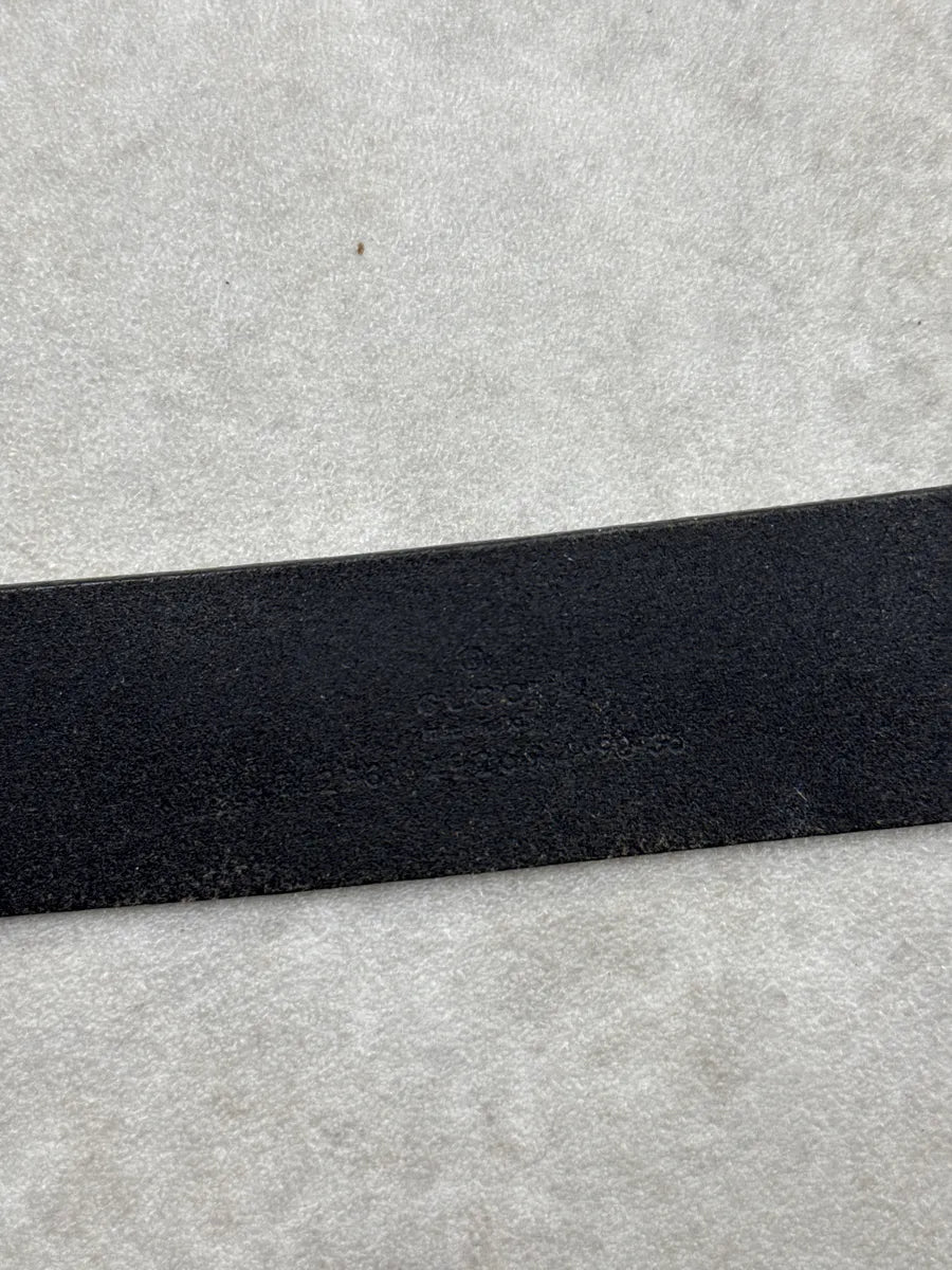 Gucci Black Leather G-Shaped Logo Belt iOHnZKHj 6