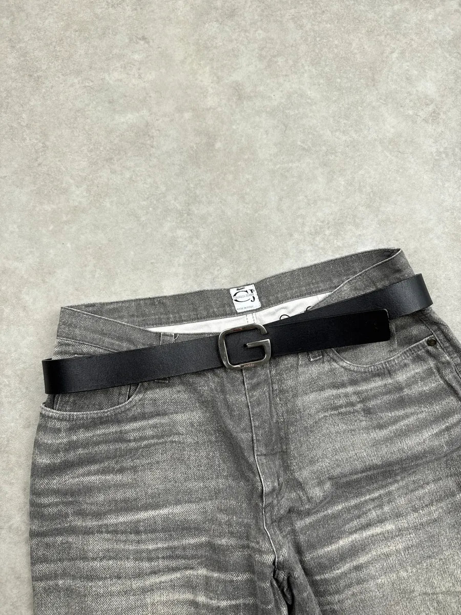 Gucci Black Leather G-Shaped Logo Belt iOHnZKHj 0