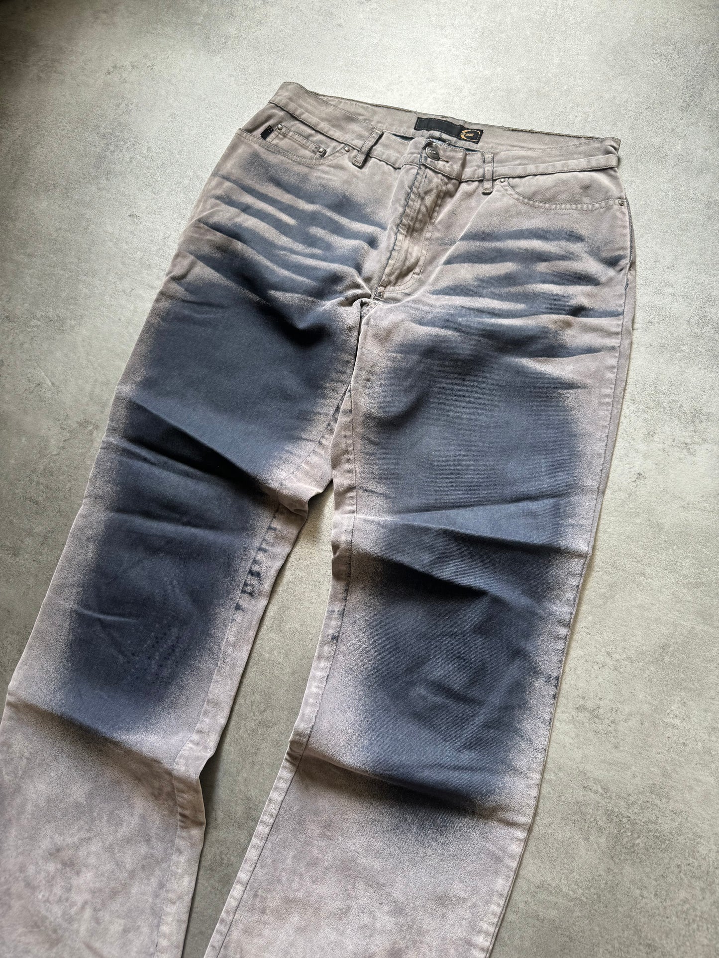 2000s Cavalli Painted Blur Pants (S) - 8