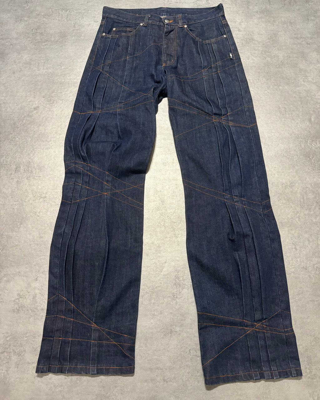 1990s Jean Paul Gaultier Brut Denim Extensible Denim Jeans (M/L) - 12
